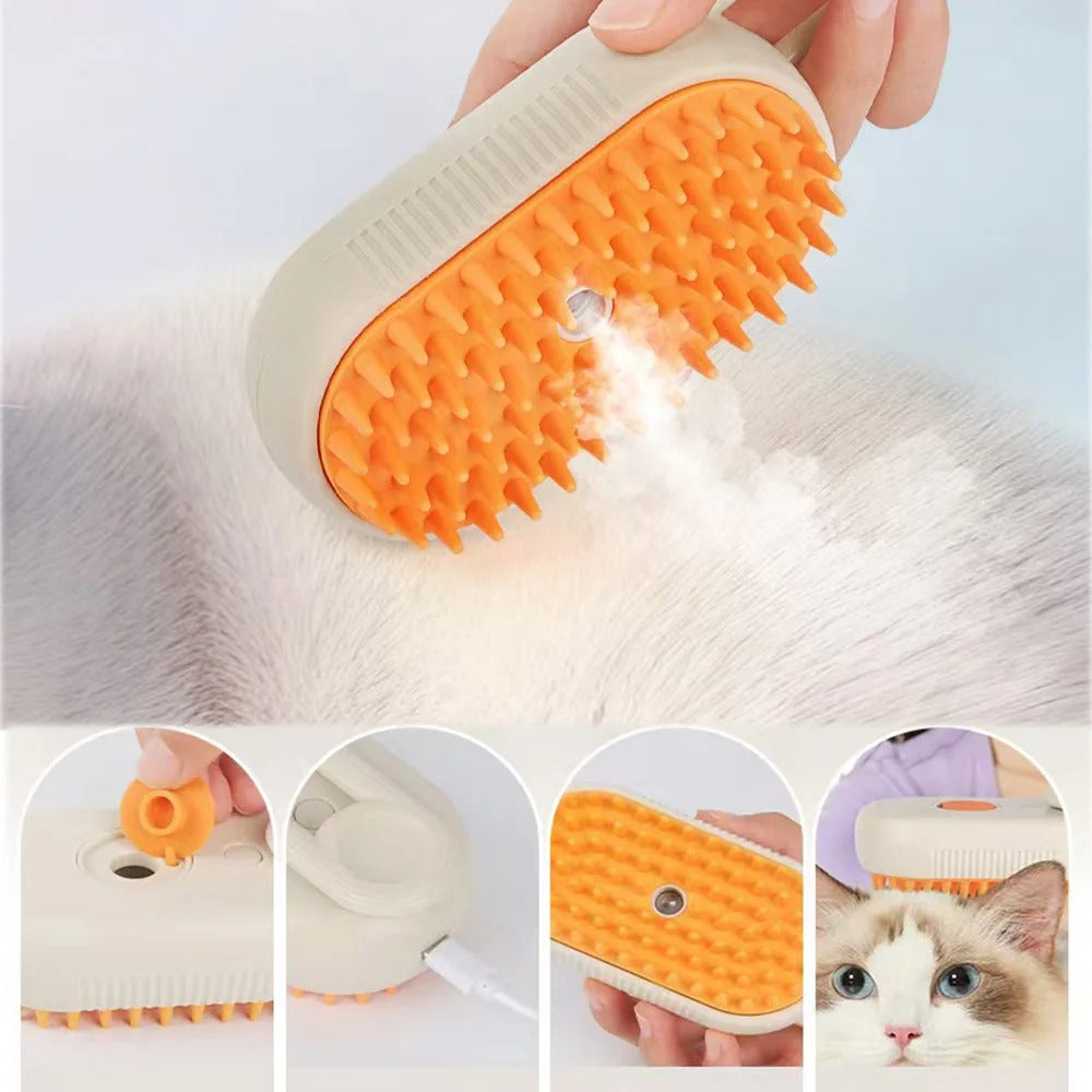 3 in 1 Steam Pet Brush